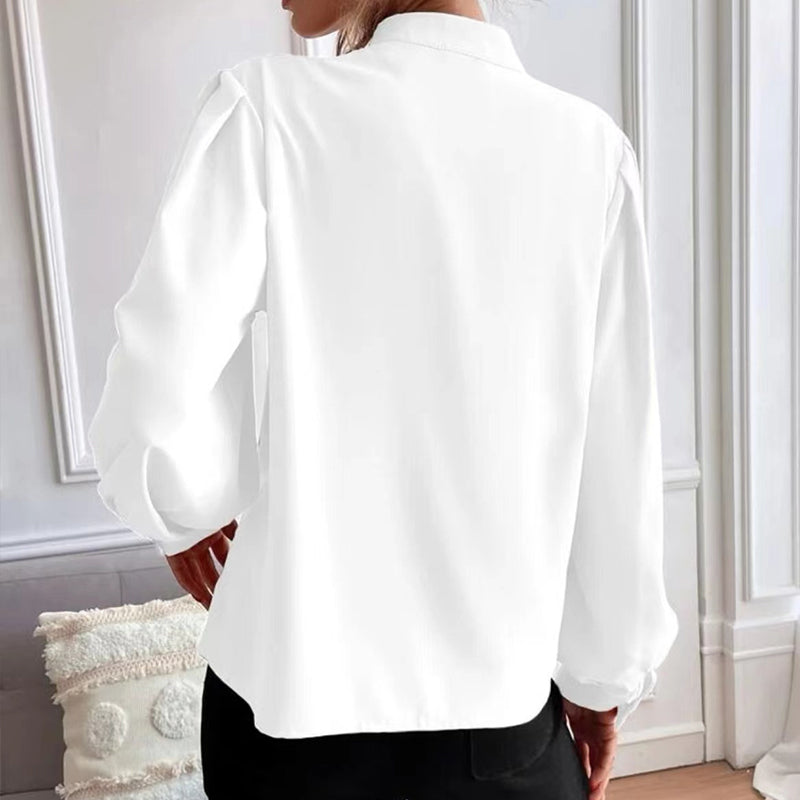 Women’s Stand Collar Button-Up Shirt