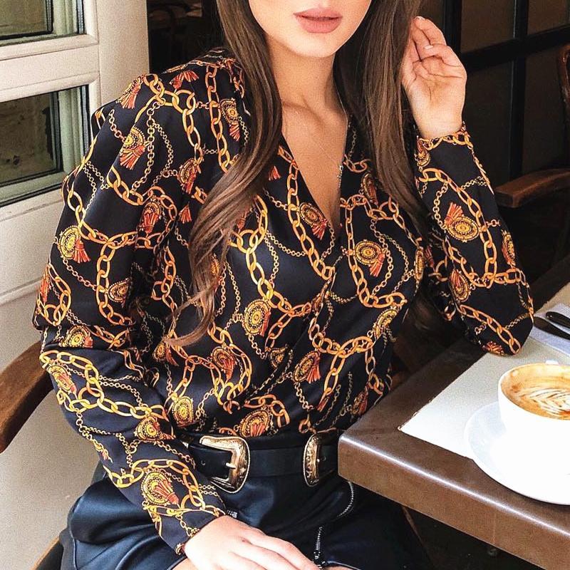 Women’s Printed Vintage Blouse