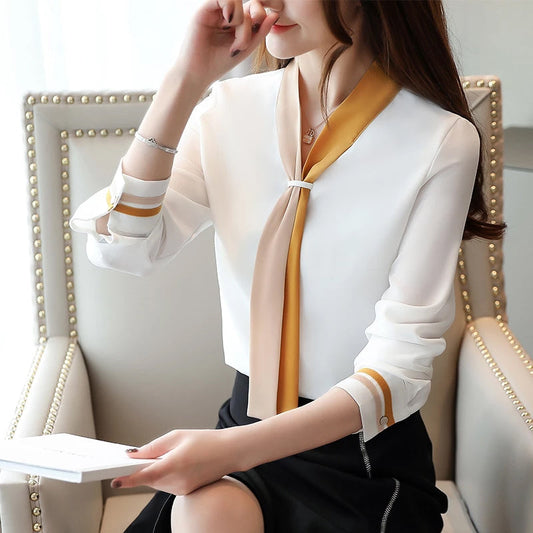 Retro Chiffon Blouse