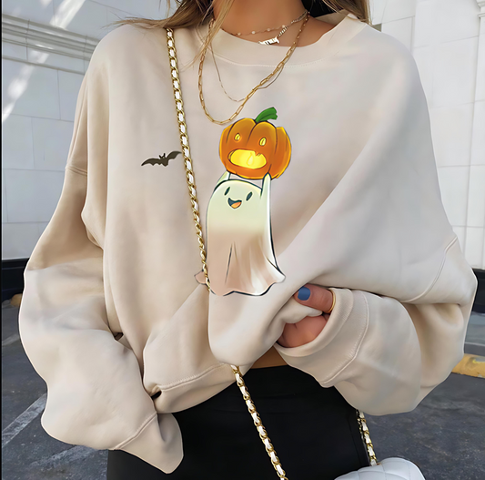 Women’s Pumpkin Print Hoodie