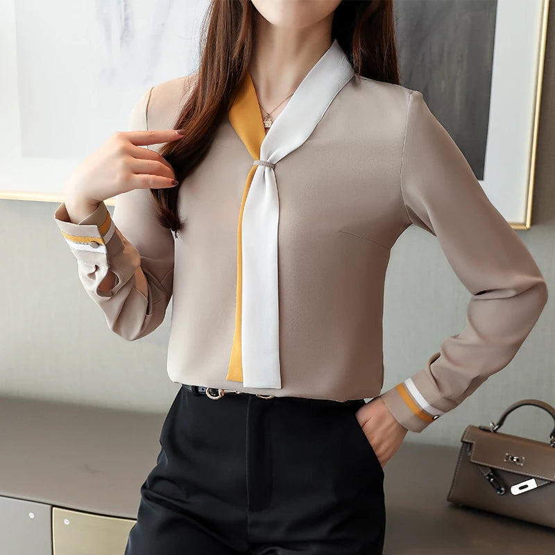 Retro Chiffon Blouse